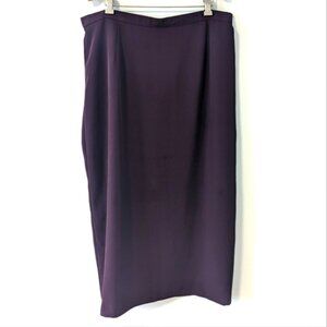 Classic Maxi Length Pencil Skirt, Women's, Size Unknown, Deep Purple Office Wear